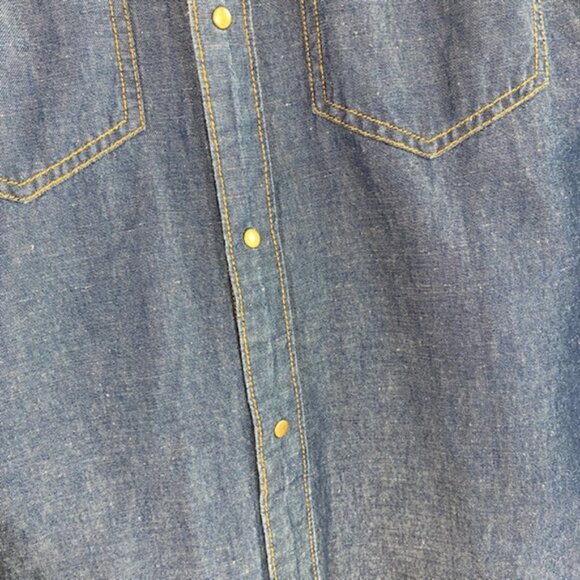 Madewell X Daryl K Blue Denim Long Sleeve Collared Button Down Shirt Women Sz S - Picture 4 of 9